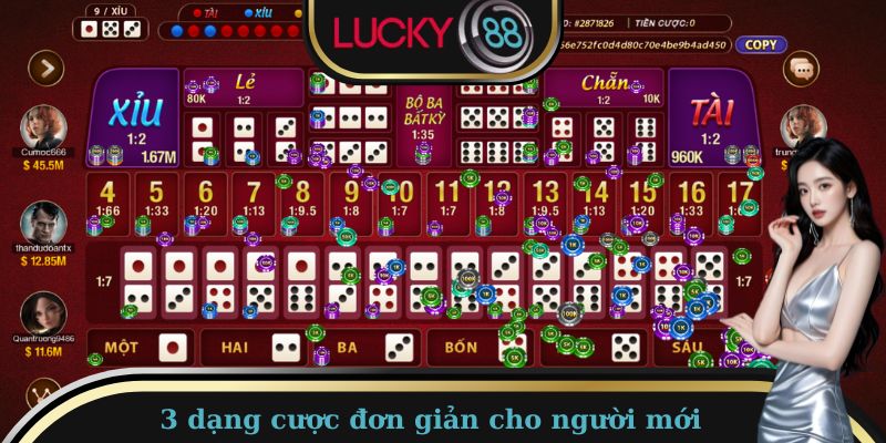 Xóc Đĩa Lucky88 - Siêu Phẩm Hấp Dẫn Top 1 Làng Giải Trí 3 Giới thiệu 3 cửa cược đơn giản cho người mới